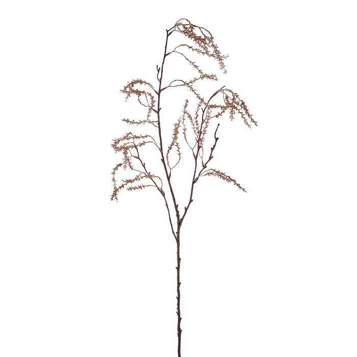45" Silk Thunbergii Spiraea Flower Stem -Brown (pack of 12) - FSS140-BR