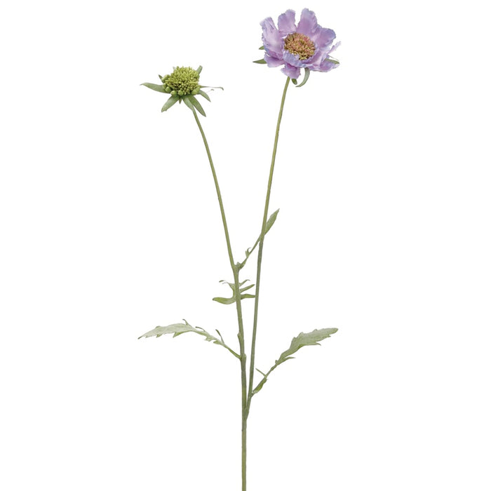 28" Scabiosa Silk Flower Stem -Amethyst (pack of 12) - FSS227-AY