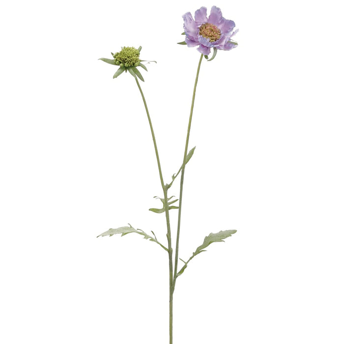 28" Scabiosa Silk Flower Stem -Amethyst (Pack of 12) - FSS227-AY