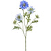 30" Scabiosa Silk Flower Stem -Blue (Pack of 12) - FSS229-BL