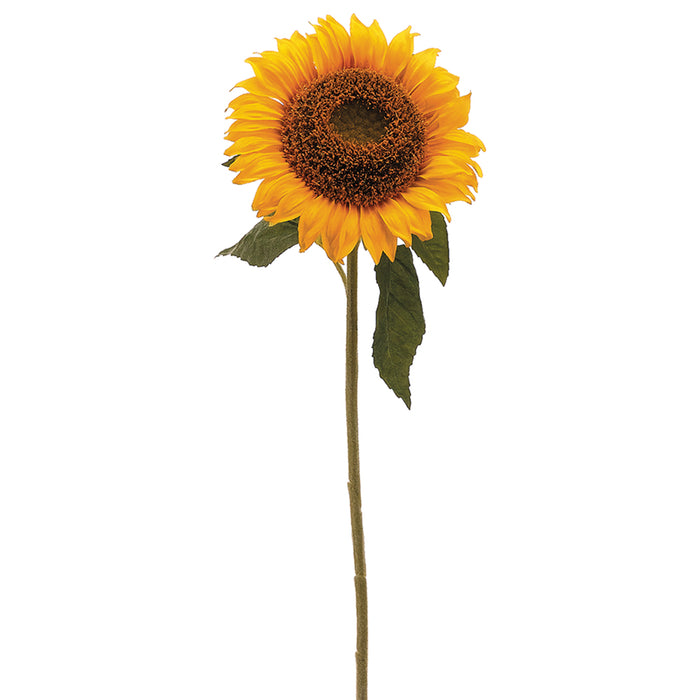 24.5" Faux Sunflower Flower Spray -Yellow (pack of 12) - FSS238-YE