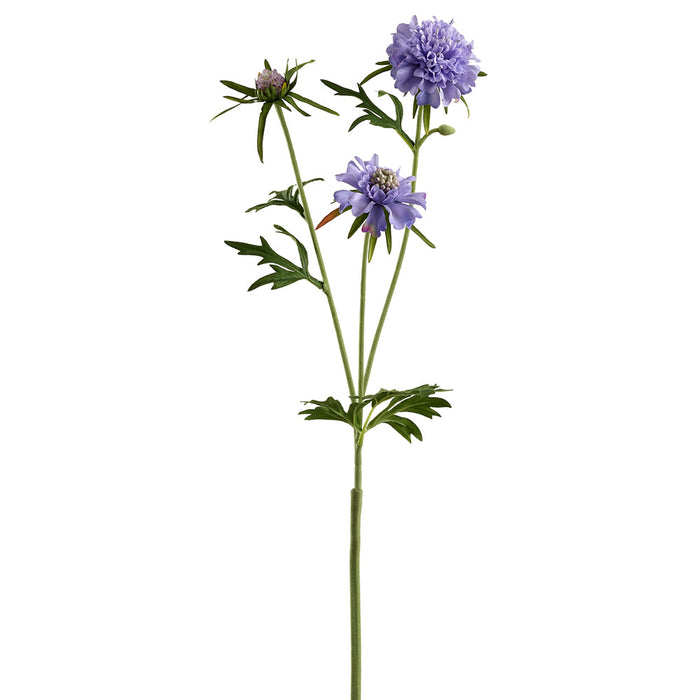 28.25" Scabiosa Silk Flower Stem -Lavender (pack of 12) - FSS261-LV