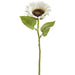 18" Sunflower Silk Flower Stem -Cream (Pack of 12) - FSS280-CR