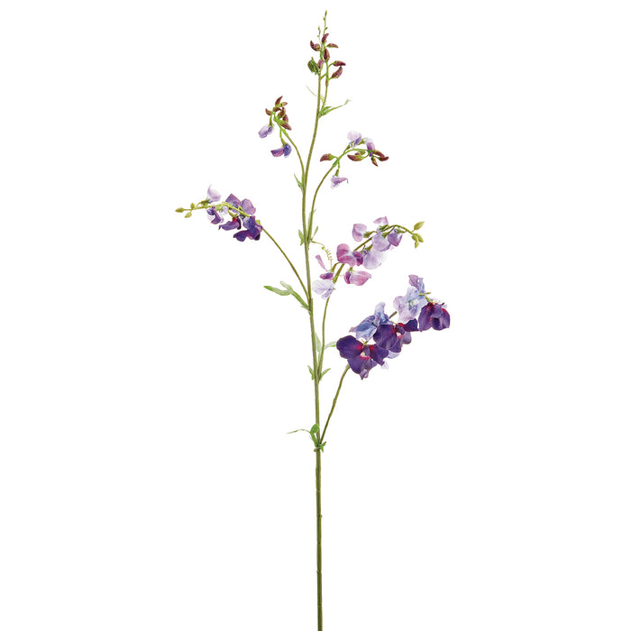 38.5" Silk Sweet Pea Flower Stem -Purple/Violet (pack of 12) - FSS338-PU/VI