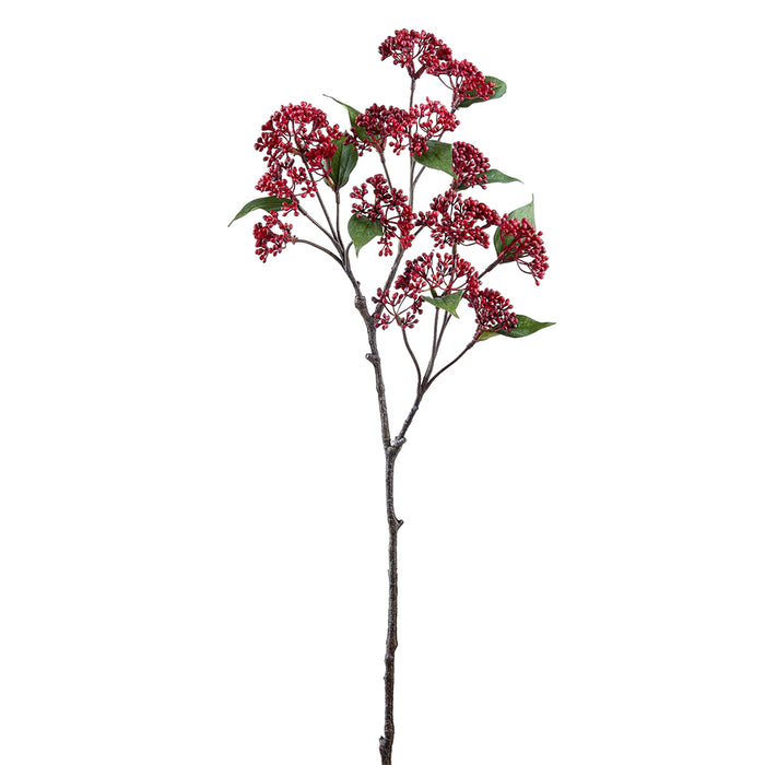 30" Artificial Sedum Flower Stem -Burgundy (pack of 12) - FSS374-BU