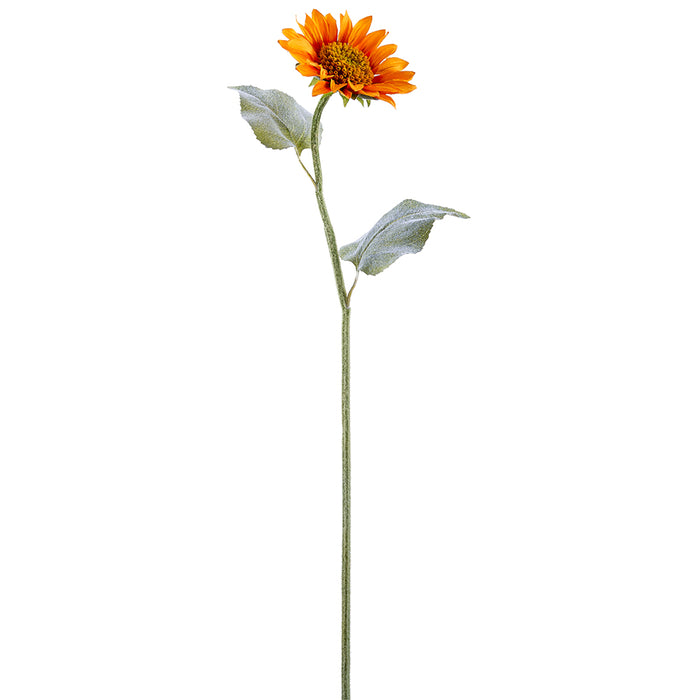 35.25" Silk Sunflower Flower Stem -Orange (pack of 12) - FSS378-OR