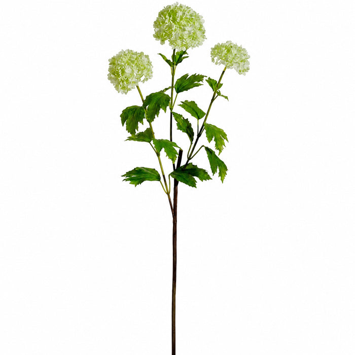 29" Silk Snowball Flower Spray -Light Green (Pack of 12) - FSS473-GR/LT