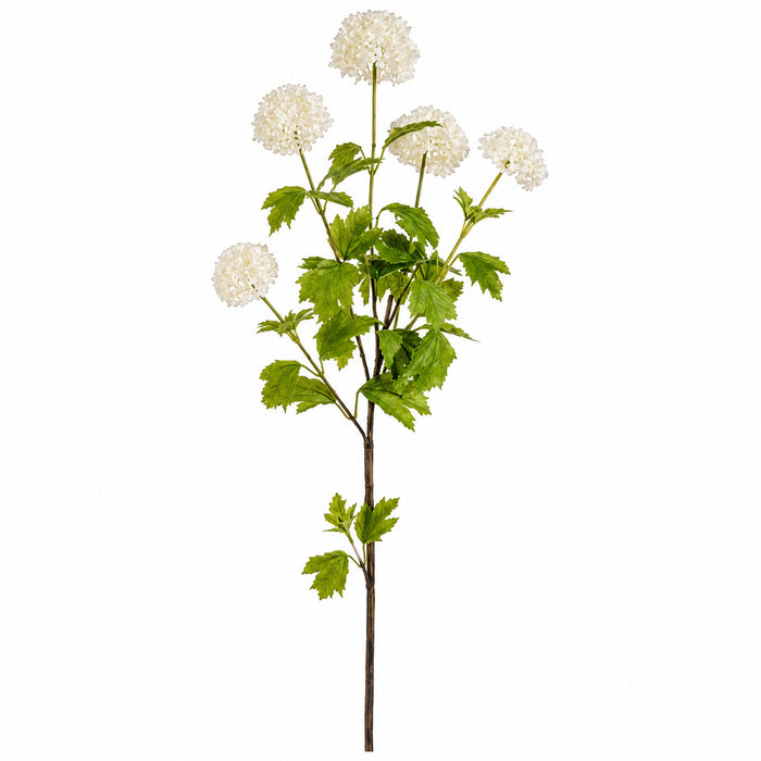38" Silk Snowball Flower Spray -Cream (Pack of 12) - FSS475-CR