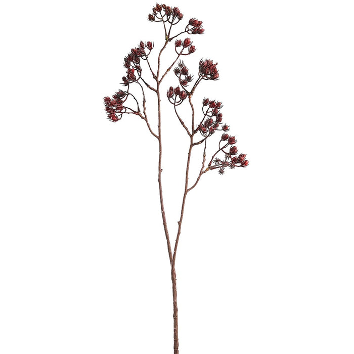 30" Plastic Artificial Seeded Stem -Burgundy (pack of 12) - FSS492-BU