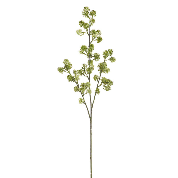 28" PE Soft-Touch Sedum Artificial Flower Stem -Cream/Green (Pack of 12) - FSS714-CR/GR