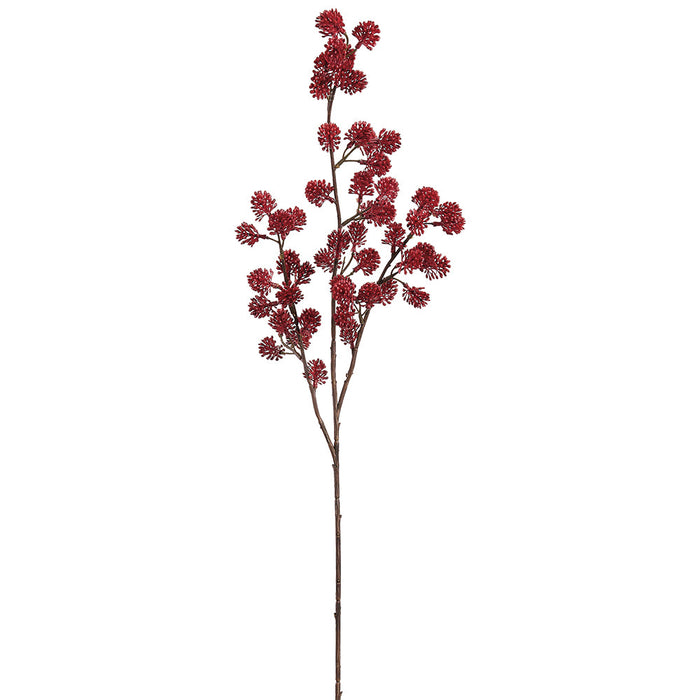 28" PE Soft-Touch Sedum Artificial Flower Stem -Red (Pack of 12) - FSS714-RE