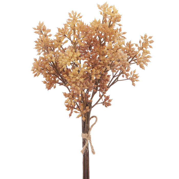 12" Sedum Artificial Flower Stem Bundle -Beige (Pack of 12) - FSS720-BE