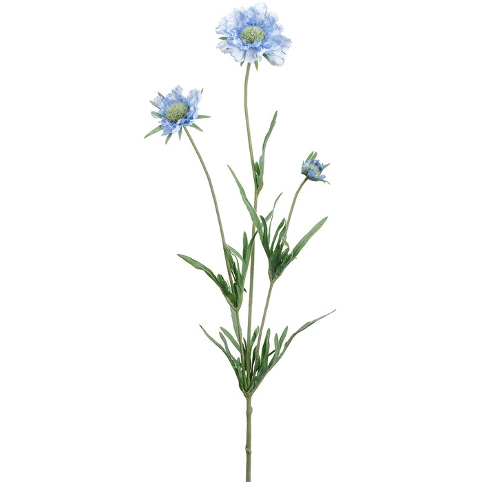 25.25" Silk Scabiosa Flower Stem -Helio (pack of 12) - FSS728-HE