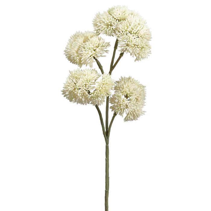 12" Sedum Artificial Flower Stem -Cream (pack of 12) - FSS786-CR
