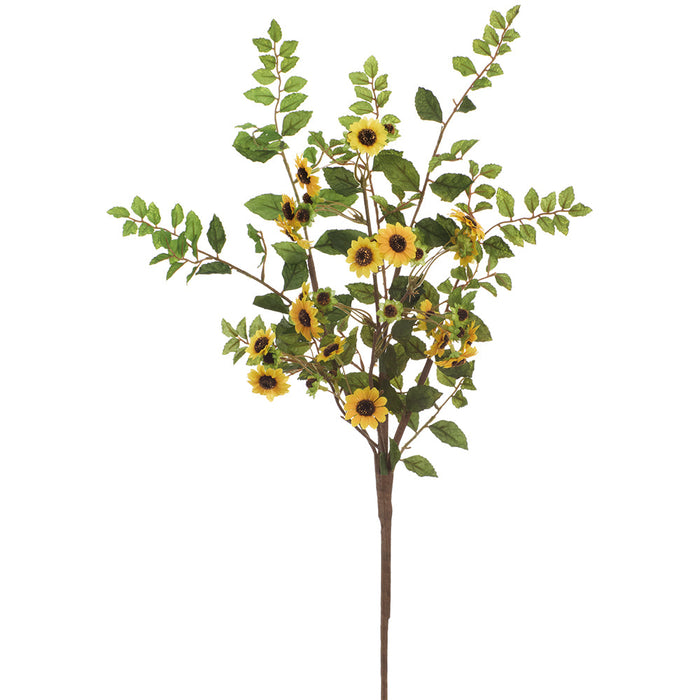 26" Silk Sunflower Stem -Yellow (Pack of 12) - FSS820-YE
