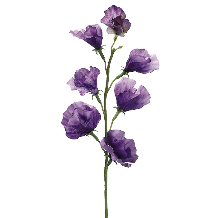 lavender pea flower 22" Silk Sweet Pea Flower Spray -Dark Lavender (Pack of 12)
