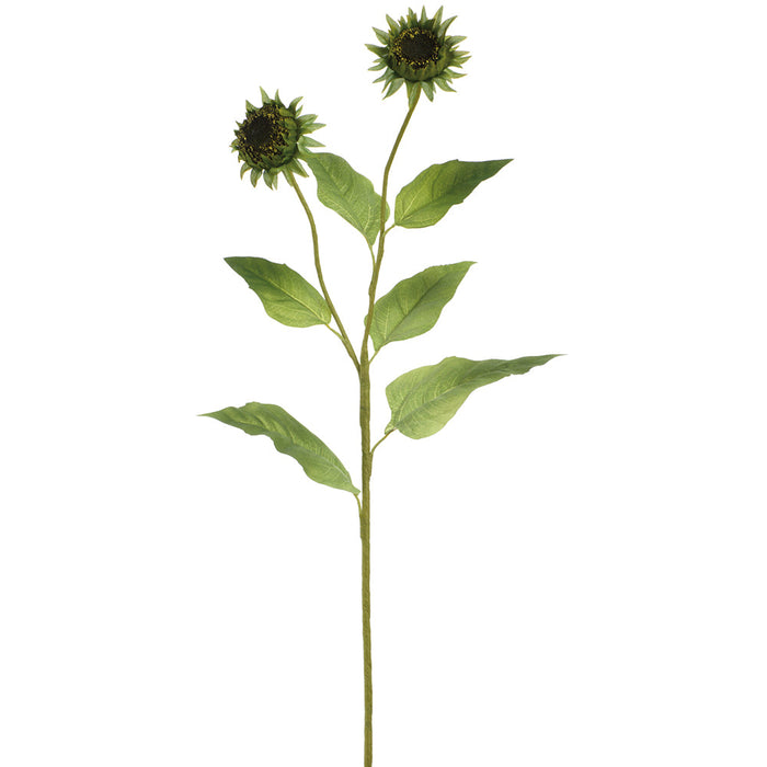 33" Sunflower Silk Flower Stem -Green (Pack of 12) - FSS842-GR