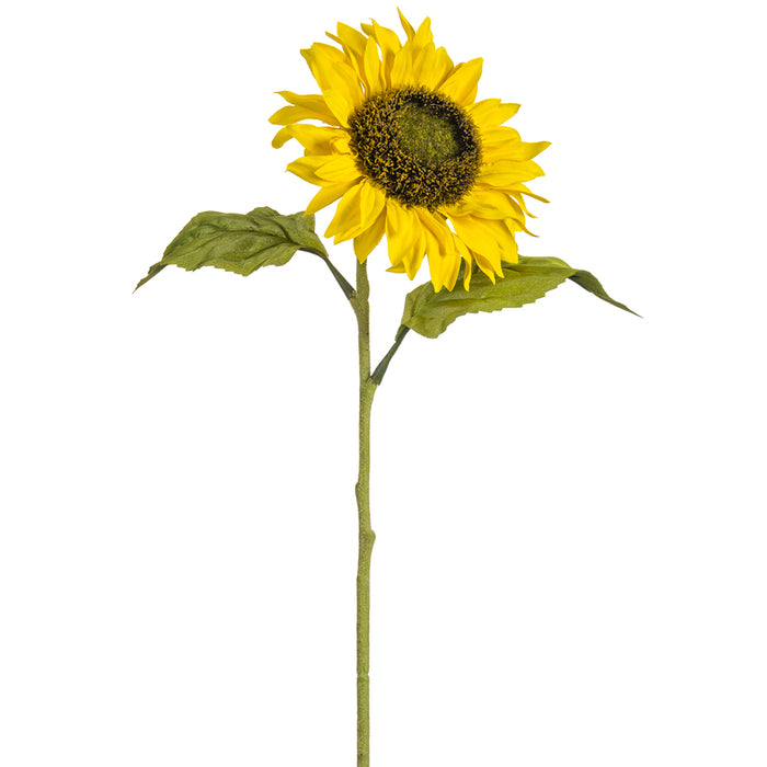 25" Silk Sunflower Flower Stem -Yellow (pack of 12) - FSS865-YE