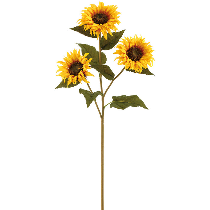 33" Sunflower Silk Flower Stem -Yellow/Orange (Pack of 24) - FSS991-YE/OR