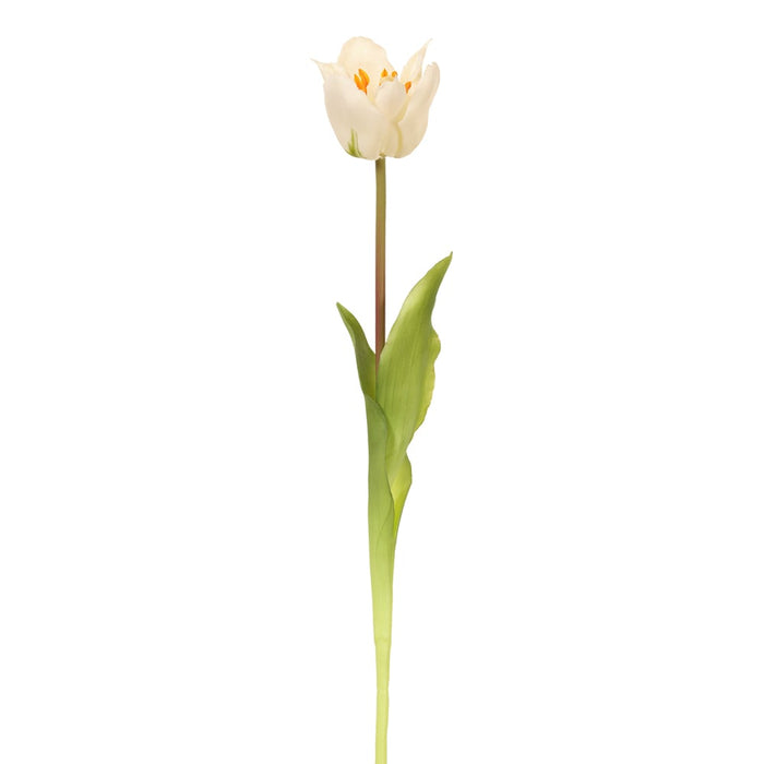 19.25" Silk Tulip Flower Stem -White (Pack of 12) - FST001-WH
