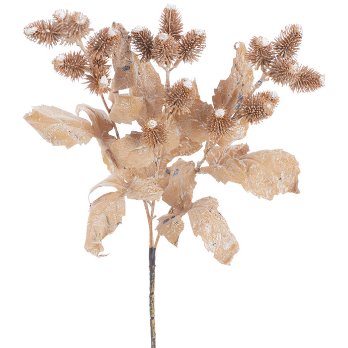 26" Thistle Artificial Flower Stem -Beige (Pack of 12) - FST031-BE
