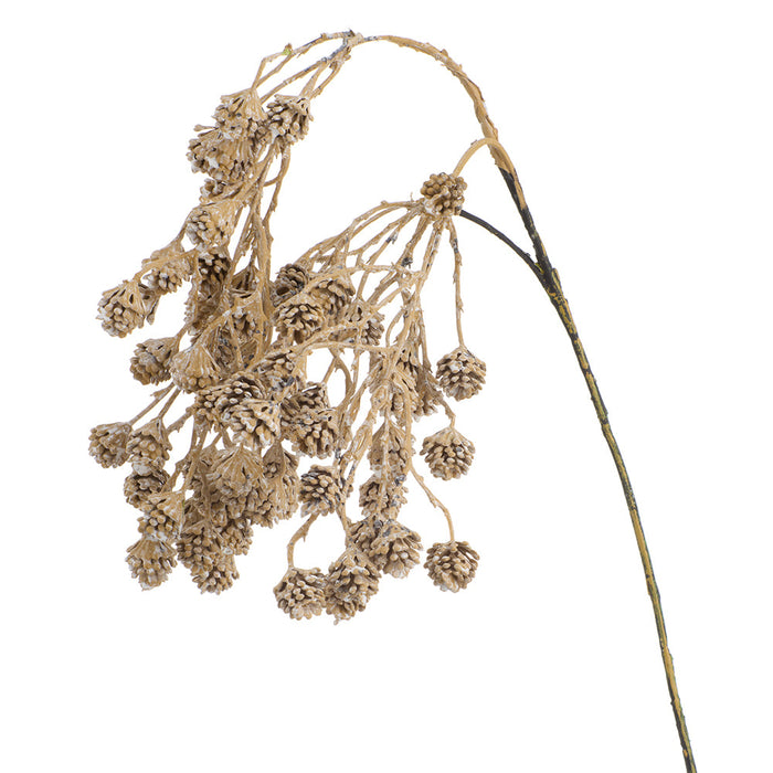 29" Hanging Thistle Artificial Flower Stem -Beige (Pack of 12) - FST047-BE