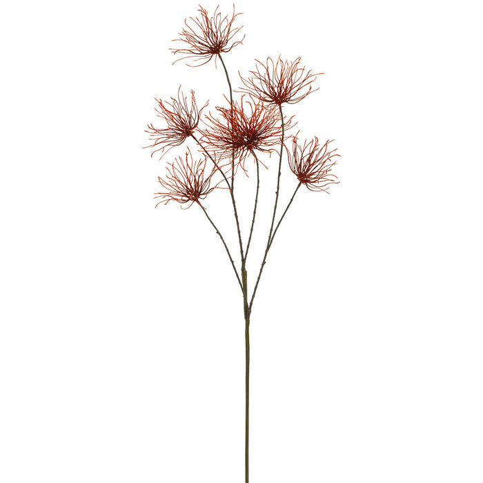 43.5" Thistle Artificial Flower Stem -Burgundy (Pack of 12) - FST052-BU