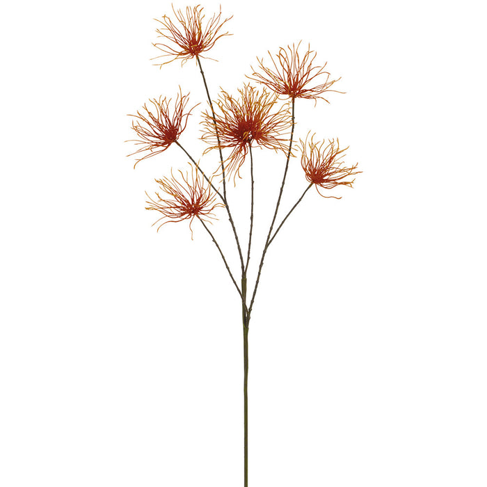 43.5" Thistle Artificial Flower Stem -Rust (Pack of 12) - FST052-RU