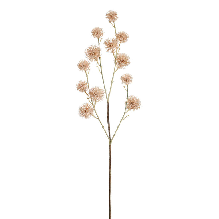 26" Globe Thistle Artificial Flower Stem -Beige (Pack of 12) - FST100-BE