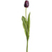 24.5" Dutch Tulip Silk Flower Stem -Plum (Pack of 12) - FST103-PL