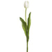 24.5" Dutch Tulip Silk Flower Stem -White (Pack of 12) - FST103-WH