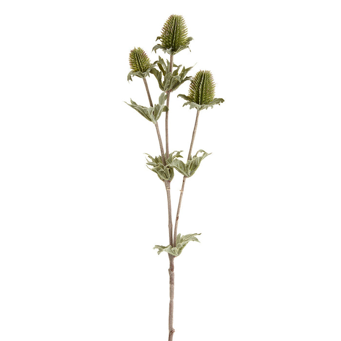 23" Artificial Thistle Flower Stem -Green (pack of 12) - FST113-GR