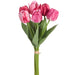 19" Real Touch Tulip Silk Flower Stem Bundle -Beauty/Pink (Pack of 6) - FST116-BT/PK