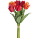 19" Real Touch Tulip Silk Flower Stem Bundle -Red/Orange (Pack of 6) - FST116-RE/OR