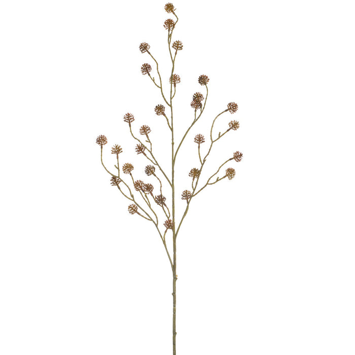 41" Globe Thistle Artificial Flower Stem -Brown (Pack of 12) - FST133-BR