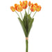 24" Real Touch Parrot Tulip Silk Flower Stem Bundle -Flame (Pack of 6) - FST195-FL