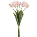 24" Real Touch Parrot Tulip Silk Flower Stem Bundle -Pink (Pack of 6) - FST195-PK