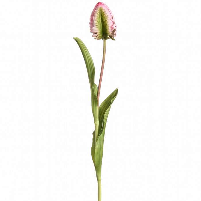 20.5" Real Touch Tulip Bud Silk Flower Stem -Pink (Pack of 12) - FST245-PK