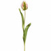 20.5" Real Touch Tulip Bud Silk Flower Stem -White/Boysenberry (Pack of 12) - FST245-WH/BB