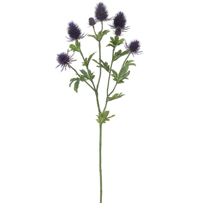 28" Thistle Artificial Flower Stem -Purple (Pack of 12) - FST264-PU
