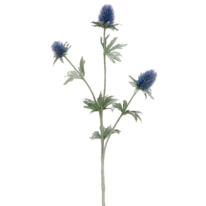 26" Thistle Artificial Flower Stem -Navy Blue (pack of 12) - FST420-BL/NY