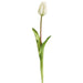 19" Real Touch Tulip Silk Flower Stem -White (Pack of 12) - FST433-WH