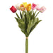 27" Tulip Silk Flower Stem Bundle -Mixed Colors (Pack of 6) - FST445-MX