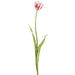 28" Tulip Silk Flower Stem -White/Red (Pack of 12) - FST503-WH/RE