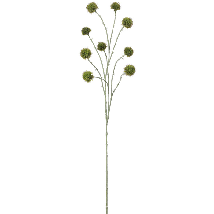 36" Globe Thistle Artificial Flower Stem -Green (Pack of 12) - FST505-GR