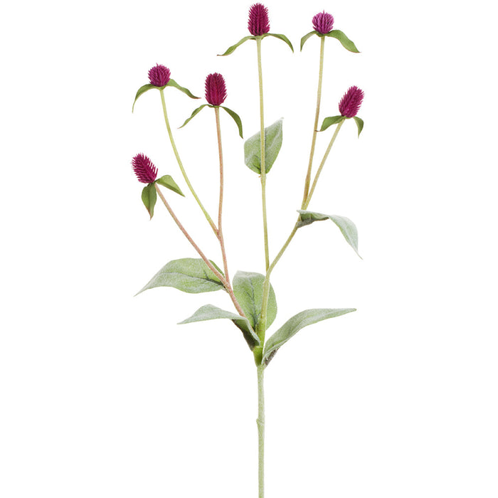 22.5" Thistle Silk Flower Stem -Purple (Pack of 12) - FST532-PU