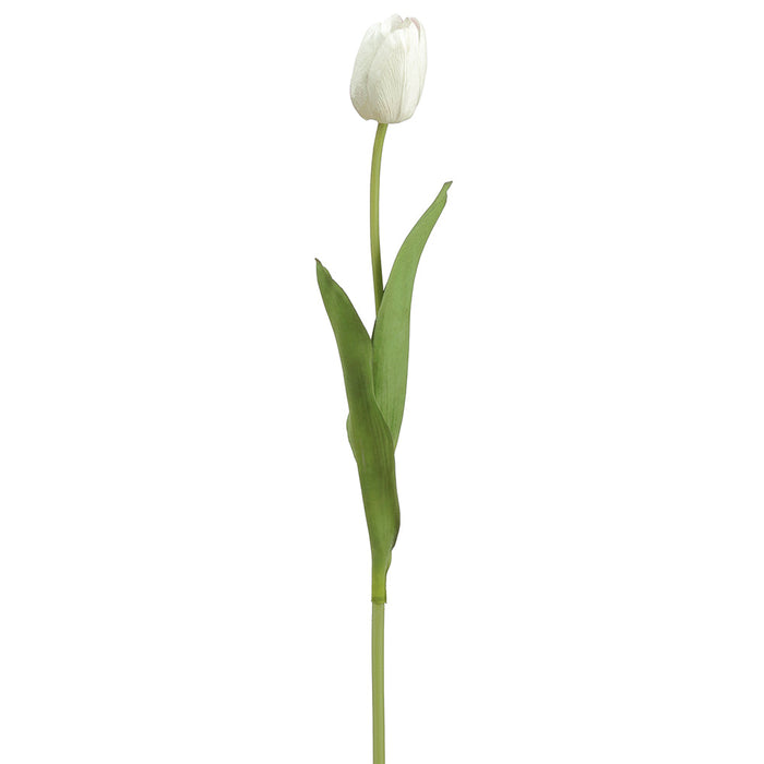 26" Tulip Bud Silk Flower Stem -Cream (Pack of 12) - FST660-CR