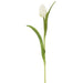 15.5" Real Touch Tulip Silk Flower Bud Stem -White (Pack of 12) - FST720-WH