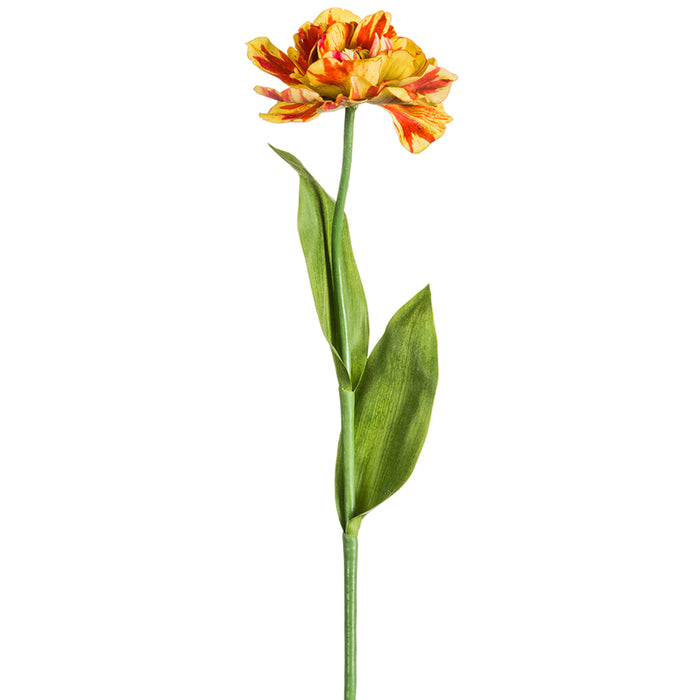 25" Silk Tulip Flower Stem -Flame (pack of 12) - FST727-FL