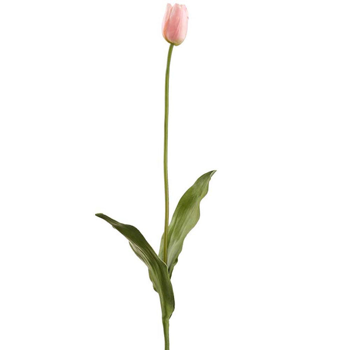 38" Tulip Silk Flower Bud Stem -Peach (Pack of 12) - FST757-PE